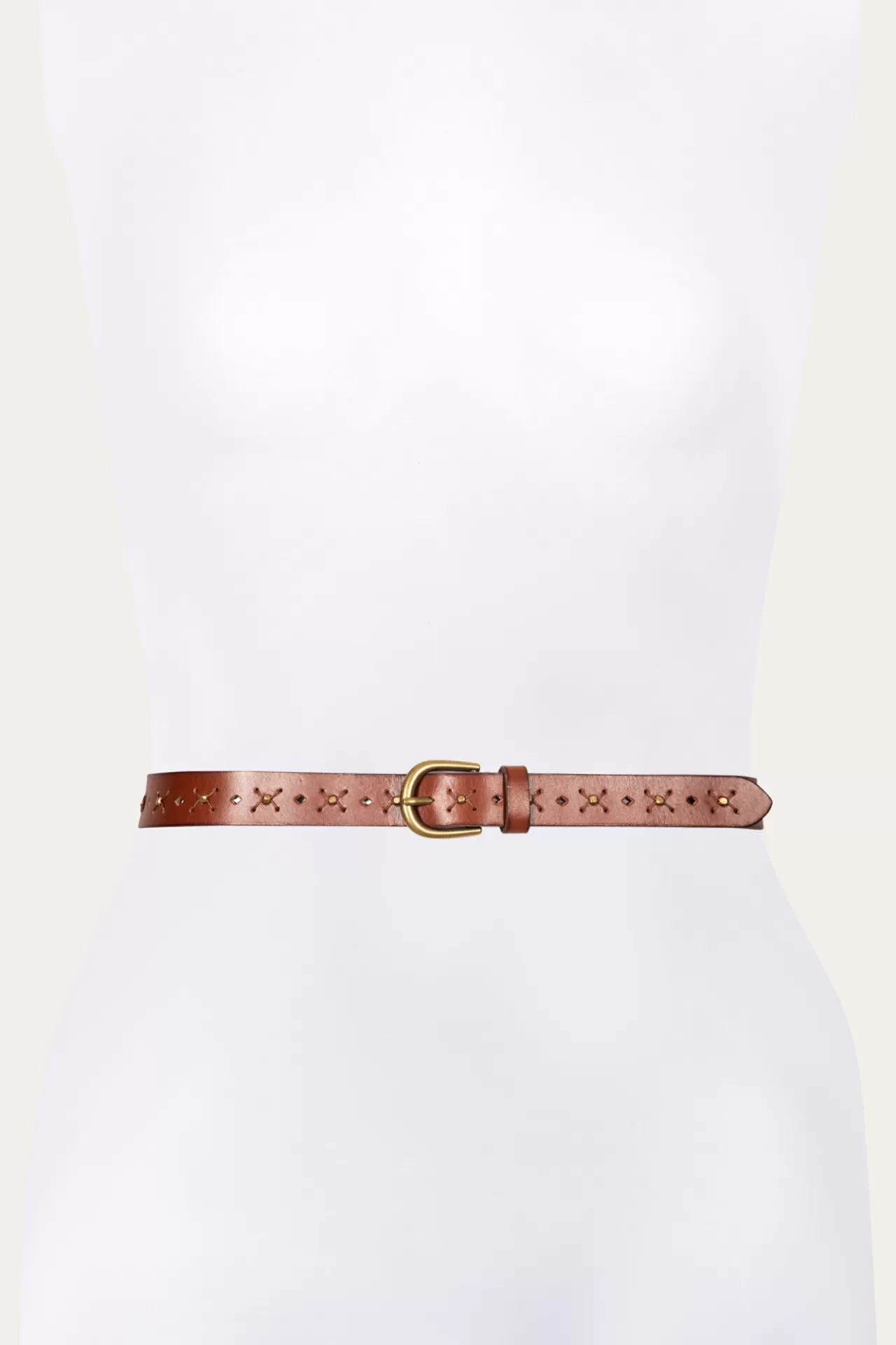 Frye 25MM Beaded Perf Belt Cheap