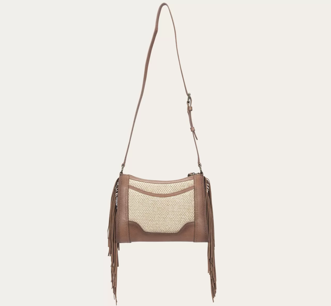 Frye Ava Raffia Crossbody Cognac Sale