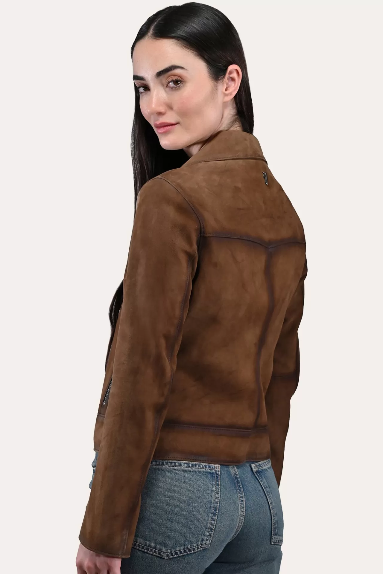 Frye Biker Jacket Dark taupe Sale