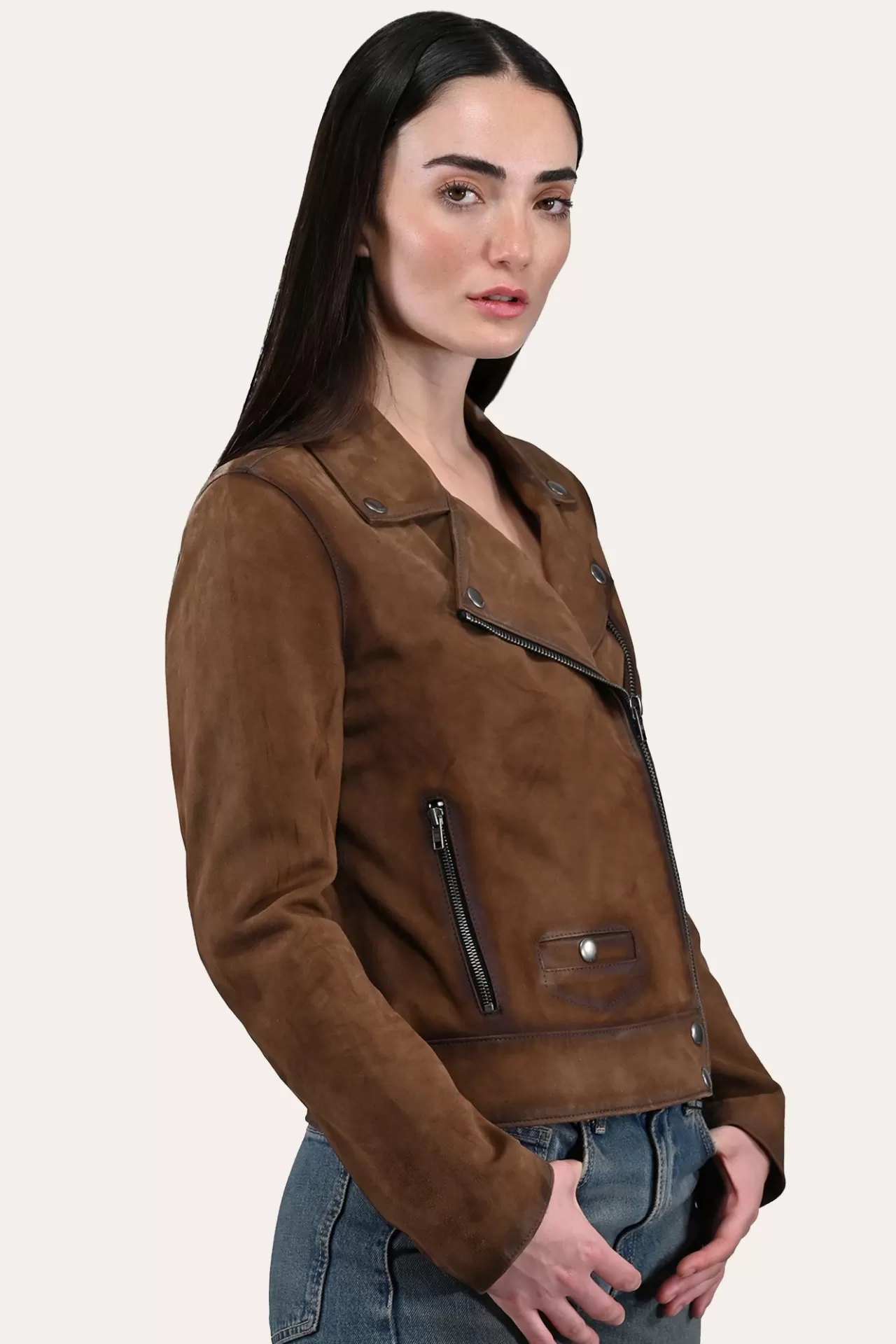 Frye Biker Jacket Dark taupe Sale