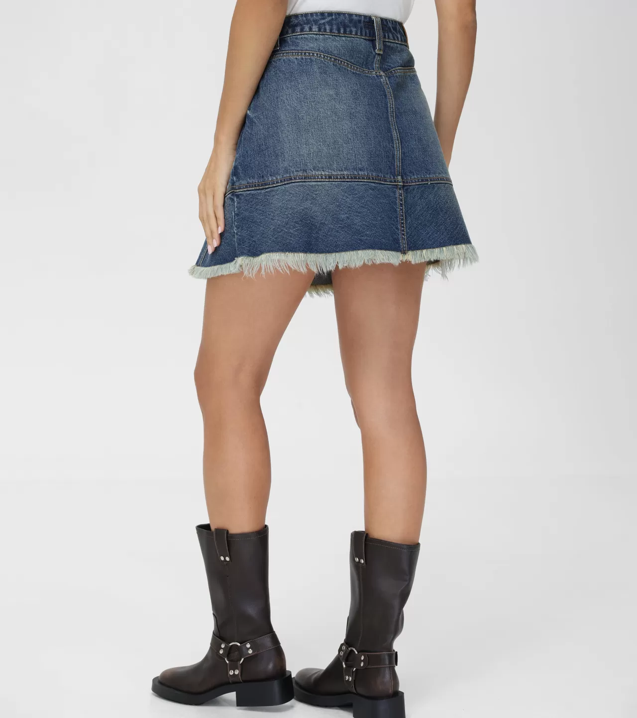 Frye Denim Mini Skirt Mustang Wash Best Sale