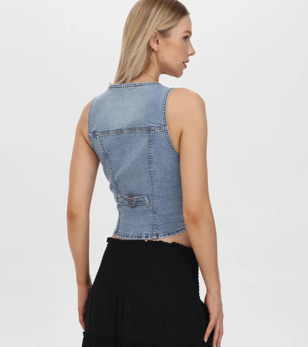 Frye Denim Vest Meadow Wash Discount